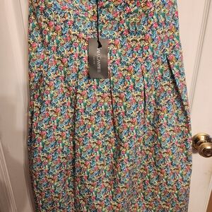 Sara Campbell Blossom Linette Skirt‎ Size XS New With Tags Spring Multi Flowers